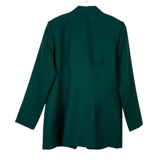 1980s Jennifer James Vintage Emerald Green Blazer Jacket Size 12 Large - Picture 7 of 11